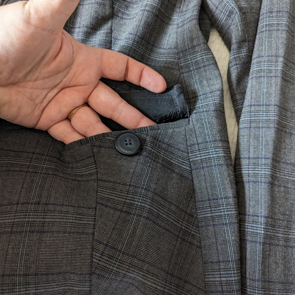 Women's Style & Co Jacket & Matching Pants in Gorgeous Plaid in Petite 10 - Picture 3 of 11